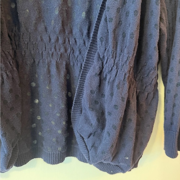 Maison Jules Navy Blue Textured Cardigan - Picture 3 of 4